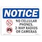 Signmission Sign, 7" H, Rigid Plastic, No Cellular Phones 2-Way Radios Sign, Landscape, L-14442 OS-NS-P-710-L-14442 - alternate 1